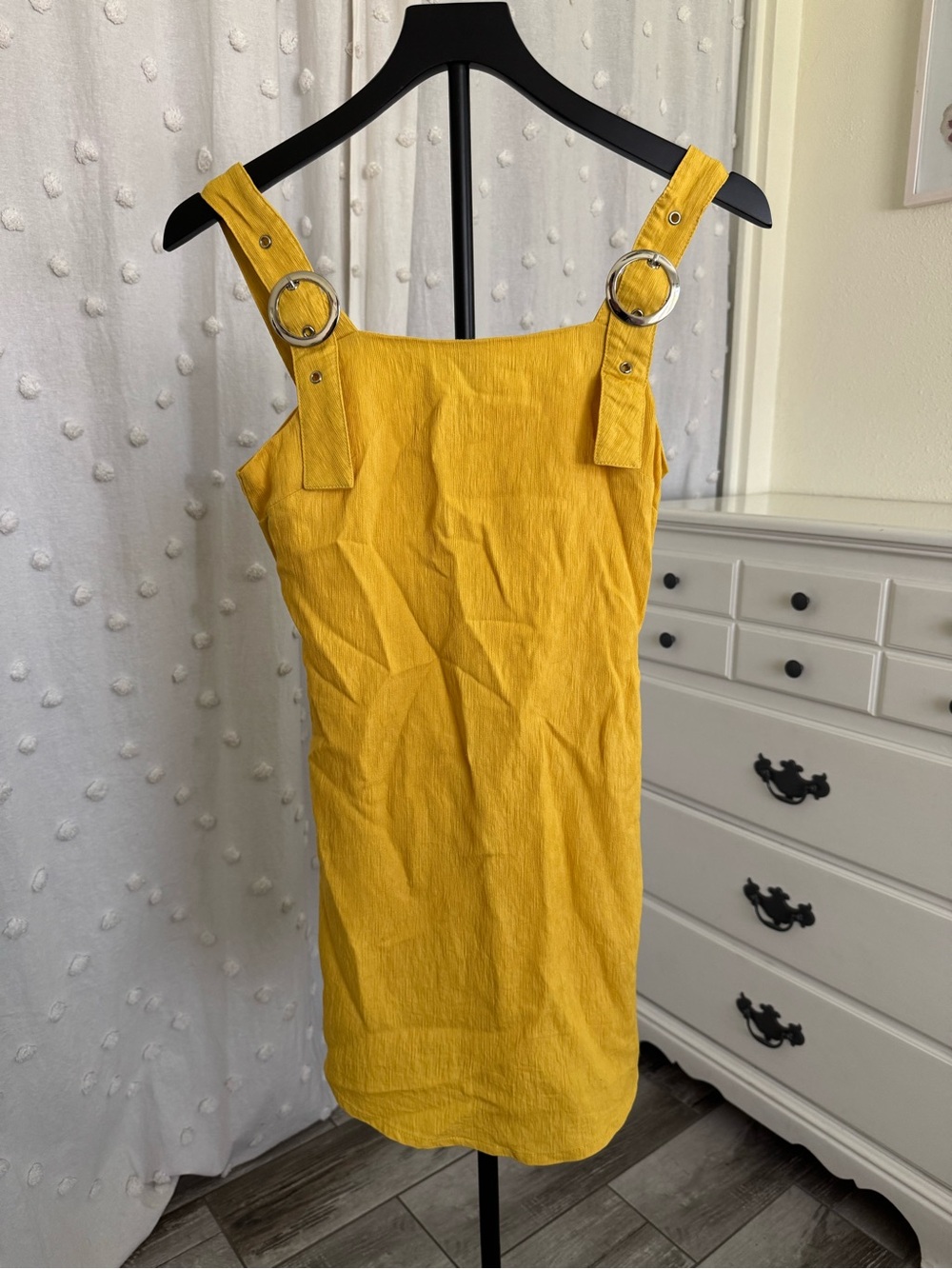 Debbie Dabble by Angel Biba Mustard Yellow O-Ring Mini Dress Size 8